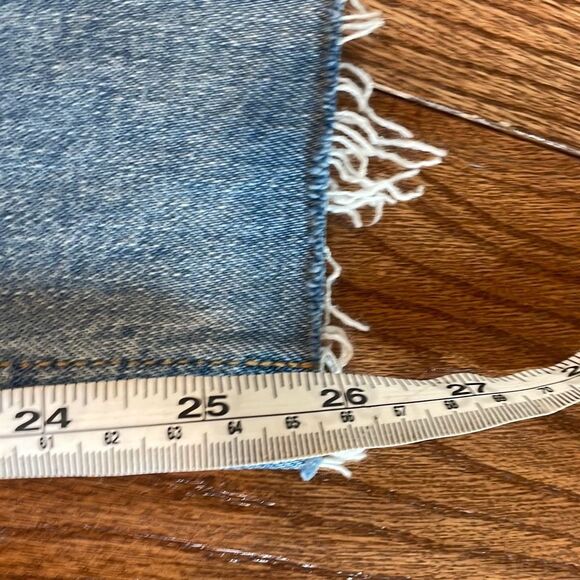 Frank & Eileen Monaghan button fly high rise raw hem jeans 27 $328! - Picture 4 of 14